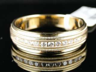 14K MENS WHITE GOLD DIAMOND WEDDING BAND RING 1/4 CT  