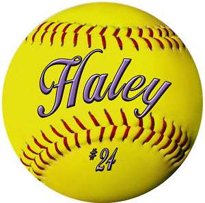 SOFTBALL DECALS AND BUMPER STICKERS PERSONALIZE  