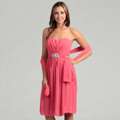 Eliza J Womens Coral Pleated Brooch and Scarf Dress Was 