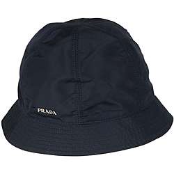 Prada Navy Blue Silk blend Bucket Hat  