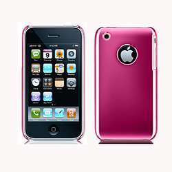 iPhone 3G 3GS Hard Plastic Case with Chrome Pink Finish   