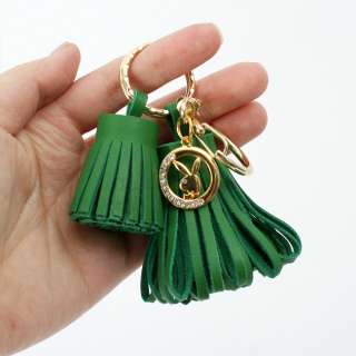 Genuine Cowskin Double Tassel Key Holder with Bag Accessory