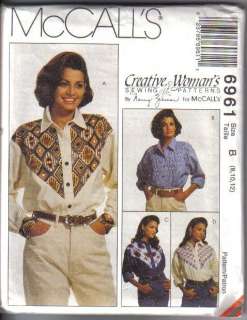 OOP Misses Country Western Wear Cowgirl McCalls Sewing Pattern Your 