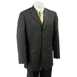 Massimo Genni Mens Dark Charcoal 3 button Suit  