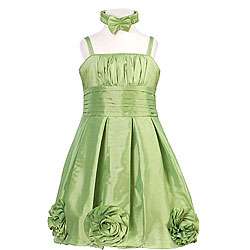 My Kids Girls Sage Green Special Occasion Dress  