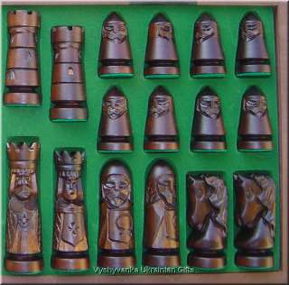 Carved Wooden Chess Set   Large Castle Chess Fornier  