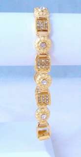   GOLDPLATE RHINESTONE BRACELET 8.25 NEW RETIRED STOCK LARGE SZ M0053 3