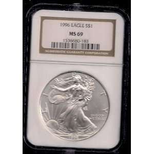  1996 SILVER AMERICAN EAGLE NGC MS69 