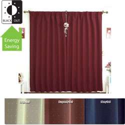 Dotted Insulated Thermal Blackout 84 inch Curtain Pair  