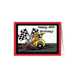  Drag Racing 46th Birthday Card Card Toys & Games