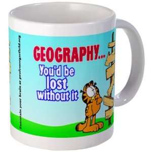  Geography Garfield Humor Mug by  Kitchen 