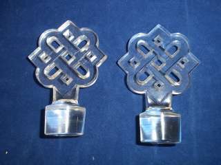 Pair Of Lalique Decanters c1924 With Celtic Knots  