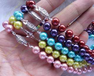 5pcs 8mm Colorful south sea shell pearl necklace 18 AA  