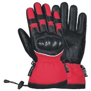 New Mens Motorcycle Bike Leather Red Gloves Small  in Usa