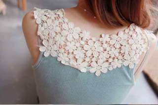 Ladies Women Vest Tank Top Sleeveless thread And Lace Fashion Y022 