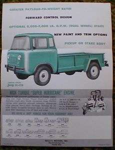 1960 Jeep FC 170 Brochure Willys 60  