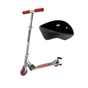 Razor Spark Scooter Red with Black Youth Helmet  Sports 