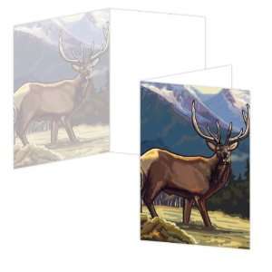  ECOeverywhere Winter Park Elk Boxed Card Set, 12 Cards and 
