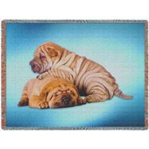  Shar Pei Puppy Woven Throw Blanket 50 x 60
