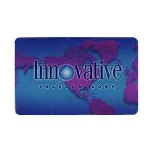    Innovative Telecom Corp Blue & Purple Card Logo & World Map USED