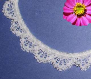 Yds Vintage White 1 Ruffled Lace Fabric Trim RB24V Buy 5 Laces Ship 