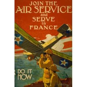   poster Join the air service and serve in France  D