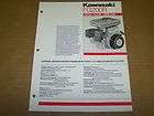 b1204) Kawasaki FG200R Engine Cut Sheet Brochure 80s
