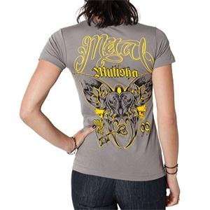 Metal Mulisha Womens Forged T Shirt   X Small/Charcoal Heather