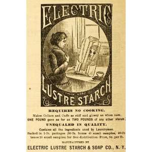  1883 Ad Electric Lustre Starch Soap Clothing Laundry 