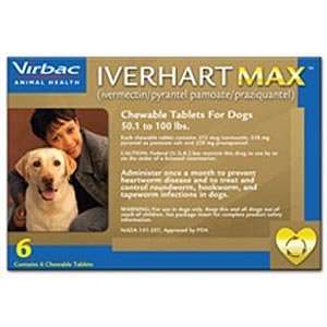  Iverhart Max Brown for Dogs 50.1 100 Lbs   6 Months Pet 