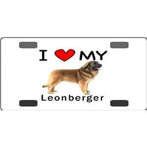  I Love My Leonberger Vanity License Plate 