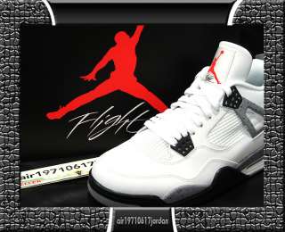 2012 Nike Air Jordan 4 IV Retro White Black Cement Grey US 8~13 Noir 1 