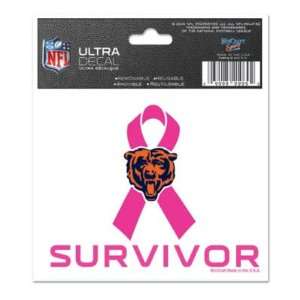  CHICAGO BEARS 3X4 ULTRA DECAL WINDOW CLING Sports 