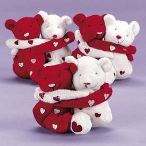  Plush Hugging Valentine Bean Bag Bears   Novelty Toys 