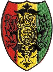 Iron on Embroidered Patch Reggae & Rasta Shield  
