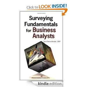 Surveying Fundamentals for Business Analysts Carol Deutschlander 