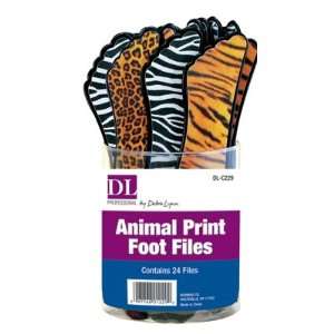  DL Professional Animal Print Foot Files (Display of 24 