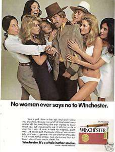 1973 orig FARRAH FAWCETT rare WINCHESTER CIGARS mag ad  