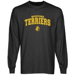 NCAA Wofford Terriers Charcoal Logo Arch Long Sleeve T shirt  