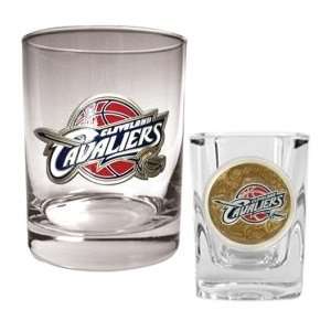 Cleveland Cavaliers Rocks Glass & Square Shot Glass Set  