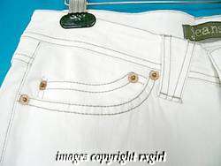 jeanstar WHITE STRETCH JEANS pants~NWT sz 12 42 hip  