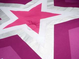 NEW Girls Teens Star Purple Curtains Drapes Set 4pc  