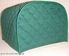 Hunter Green Gingham 4 Slice oblong Toaster Appliance Cover Specially 