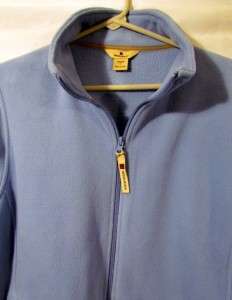 Woolrich Fleece Jacket Women Large, Light blue, Zip  
