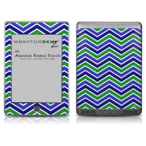   Kindle Touch Skin Zig Zag Blue Green by 