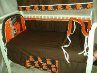 Baby Nursery Crib Bedding Set w/Cleveland Browns fabric  