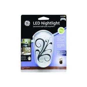  GE 11310 LED Round Decor Night Light, Auto On/Off, White 