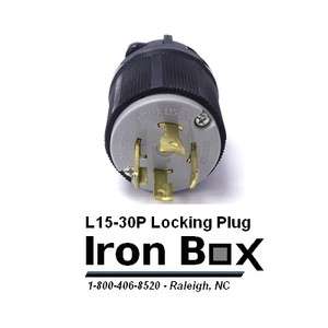 L15 30 Plug   NEMA L15 30P Locking Plug, Rated for 30A, 250V  