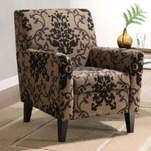   Fiesta Medallion Design Club Chair in Brown Furniture & Decor