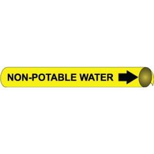 Pipemarker Precoiled, Non Potable Water B/Y, Fits 2 1/2 3 1/4 Pipe 